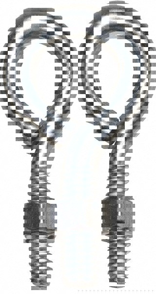 1/2-13, Zinc-Plated Finish, Steel Wire Turned Open Eye Bolt